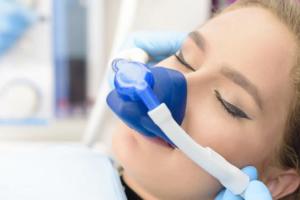 Patient undergoing sedation dentistry